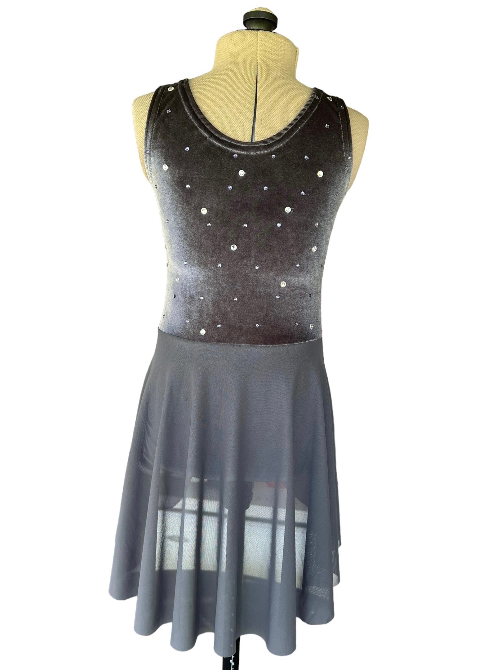 grey lyrical dress Long Sleeve Midi Ombre Gathered Panel Lyrical Dress