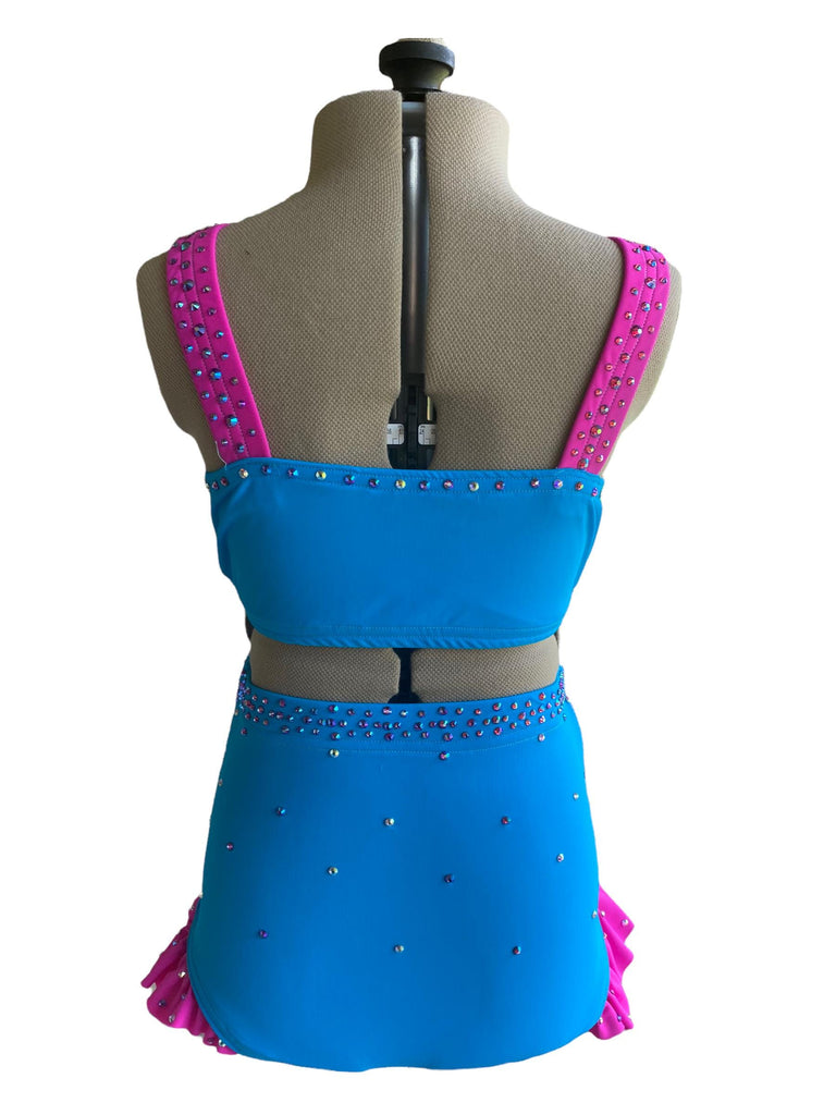 Size 10- Two Piece Turquoise with hot pink accents base