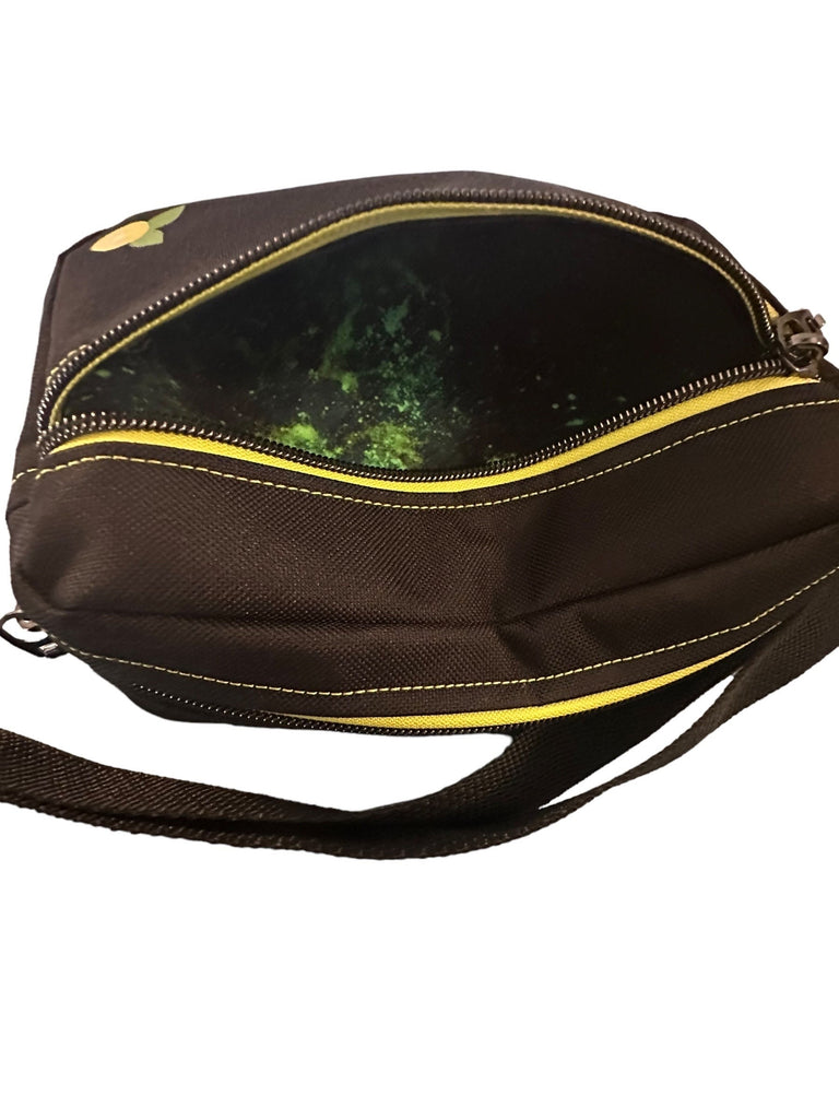 Black/ Green Galaxy inner pocket - Trendy Sling Bag